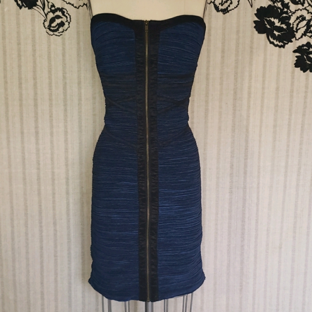 Strapless body con dress